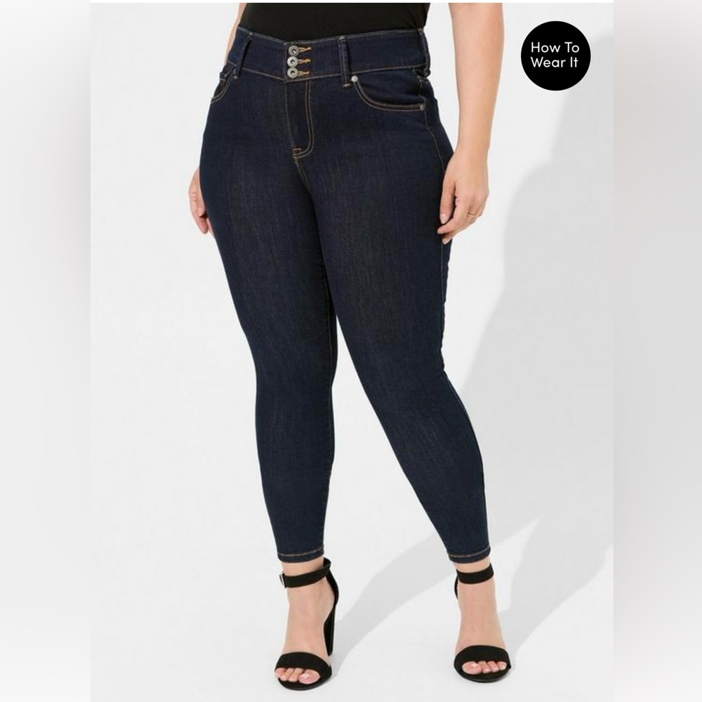 Torrid Dark Blue Skinny Jeans (Jeggings)